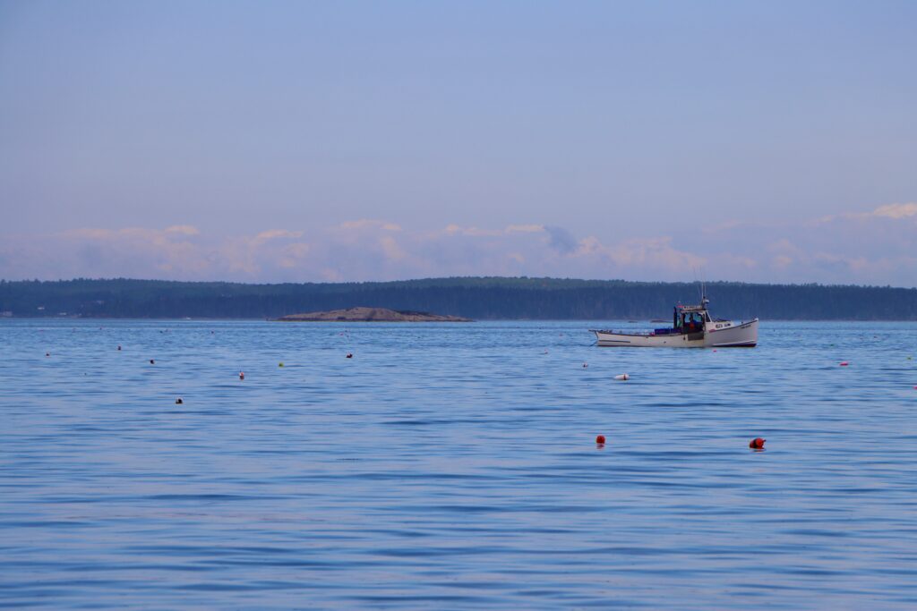 Lobster boat on a calm morning